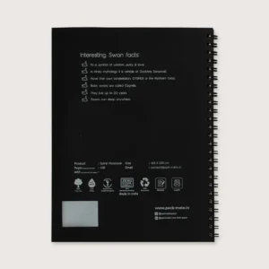 Packmate Black Spiral Notebook - Ruled Made From 100% Recycled Paper - Image 2